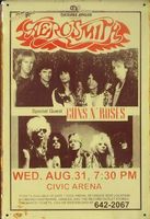 Rusty Blechschild-AEROSMITH+ GUNS`N`ROSE - 30 x 40 cm